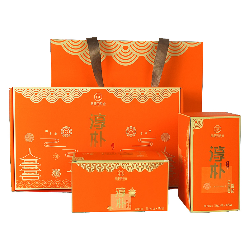 集豪屯 淳樸 陳皮普洱 180g_普洱茶品牌加盟